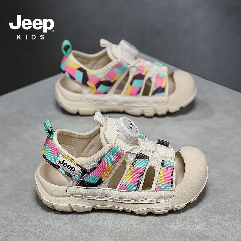 Jeep Girls' Sandals 2025 Comfortable Lightweight Twist Button Boys' Sandals Versatile Trendy Children'S - Image 3