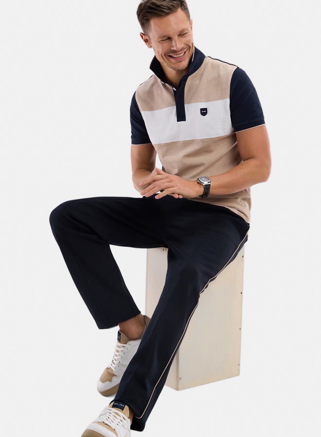 Eden Park Straight-cut cotton interlock jogging pants - Image 4