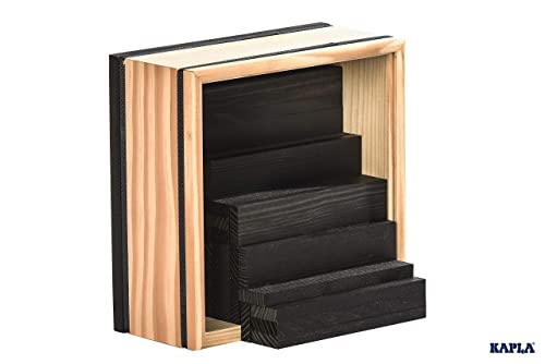 KAPLA 40 Squares Black - Wooden Construction Set 40 Black Colored Building Planks - Image 3