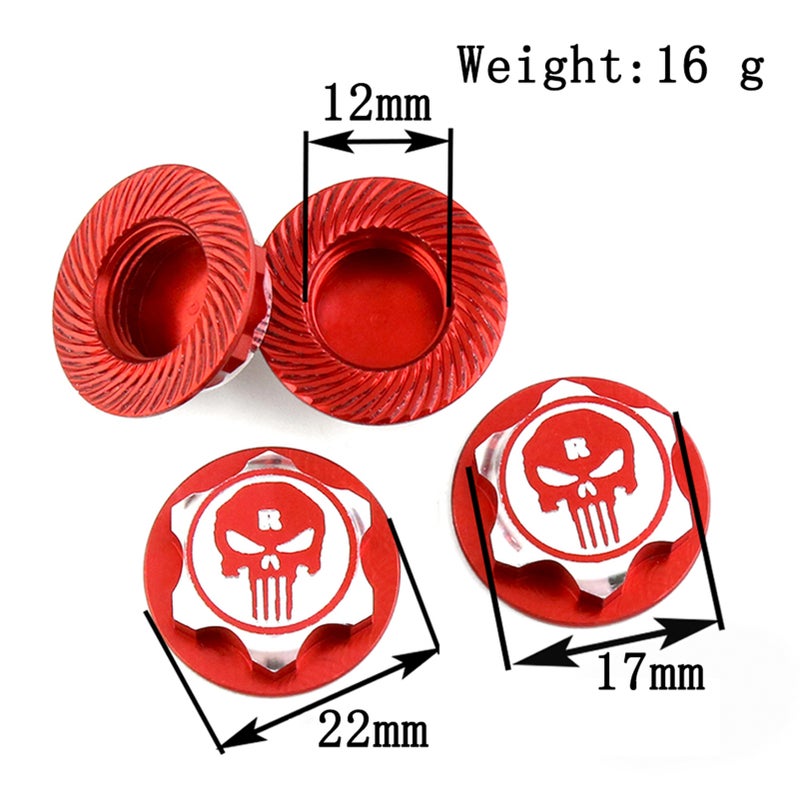 4PCS 17mm Wheel Nuts Non-Slip Remote Control Car Metal Mount Nuts Replacement for Traxxas X-Maxx Summit 1/8 Buggy Truck Accessories - Image 5