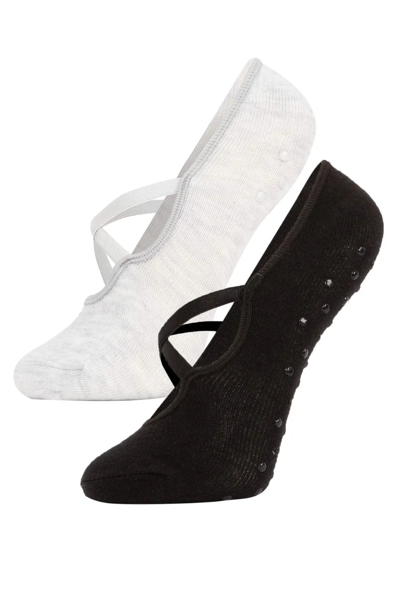 Defacto Women's Defacto Fit 2-Pack Cotton Pilates Socks