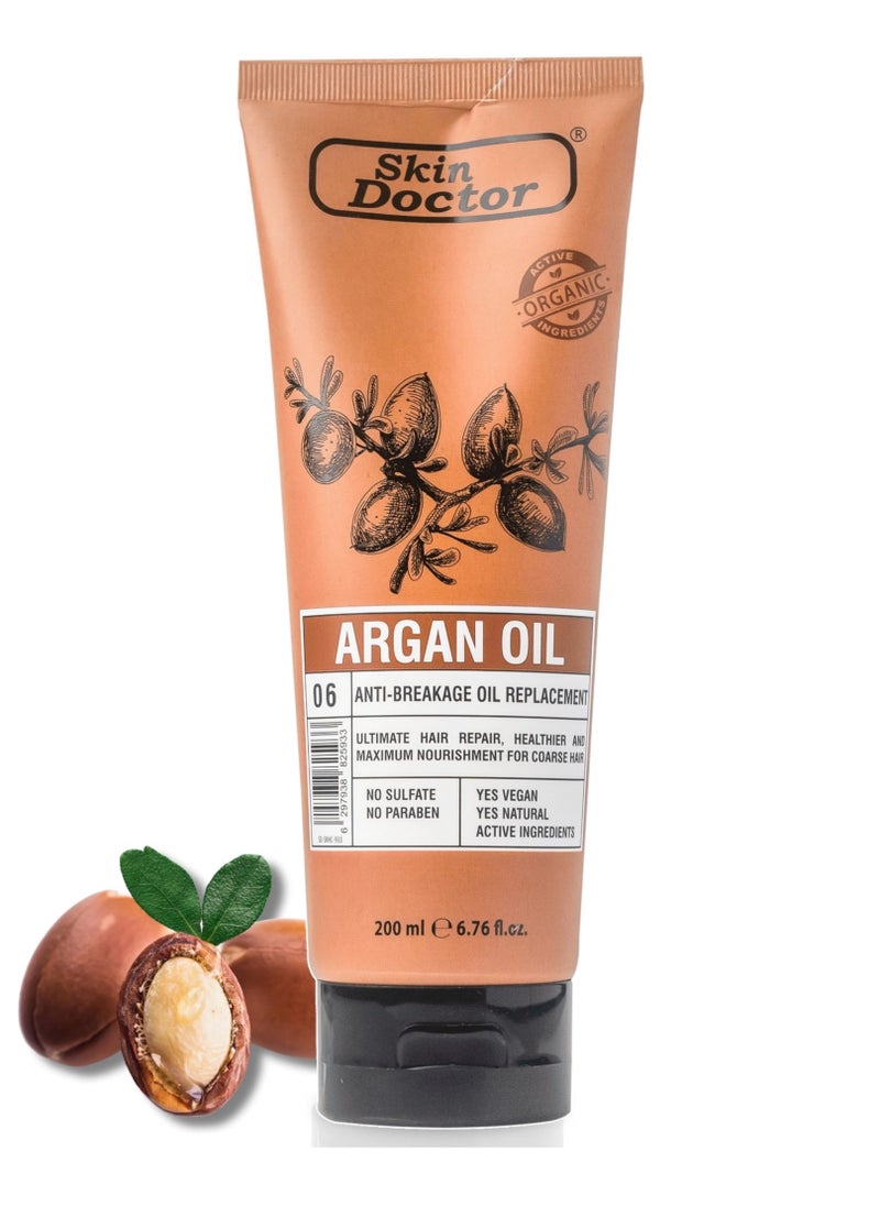 Skin Doctor Argan Oil-Enhanced Hair Oil Replacement Nourishing and Strengthening Solution - All Hair Types 200ml  - Image 1