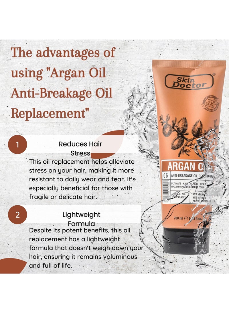 Skin Doctor Argan Oil-Enhanced Hair Oil Replacement Nourishing and Strengthening Solution - All Hair Types 200ml  - Image 5