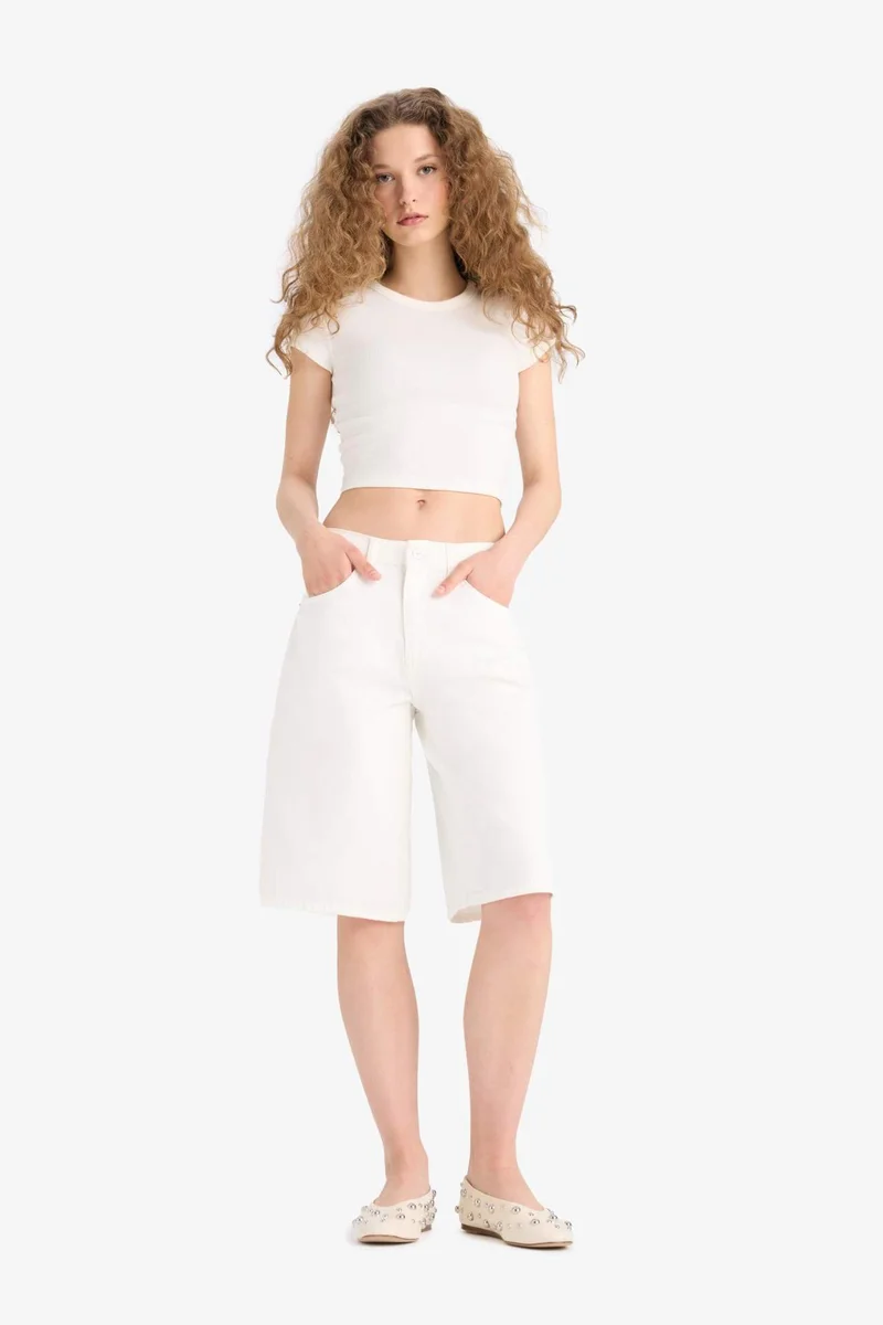 DeFacto Denim High waist Bermuda