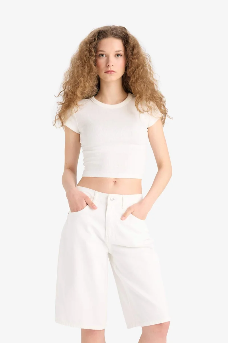 DeFacto Denim High waist Bermuda