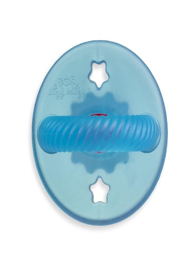 Itzy Ritzy - Itzy Ritzy Teensy Teether - Soothing Silicone Hollow Teether Features Flexible, Easy-to-Hold Handle, Hero Pop - Image 1