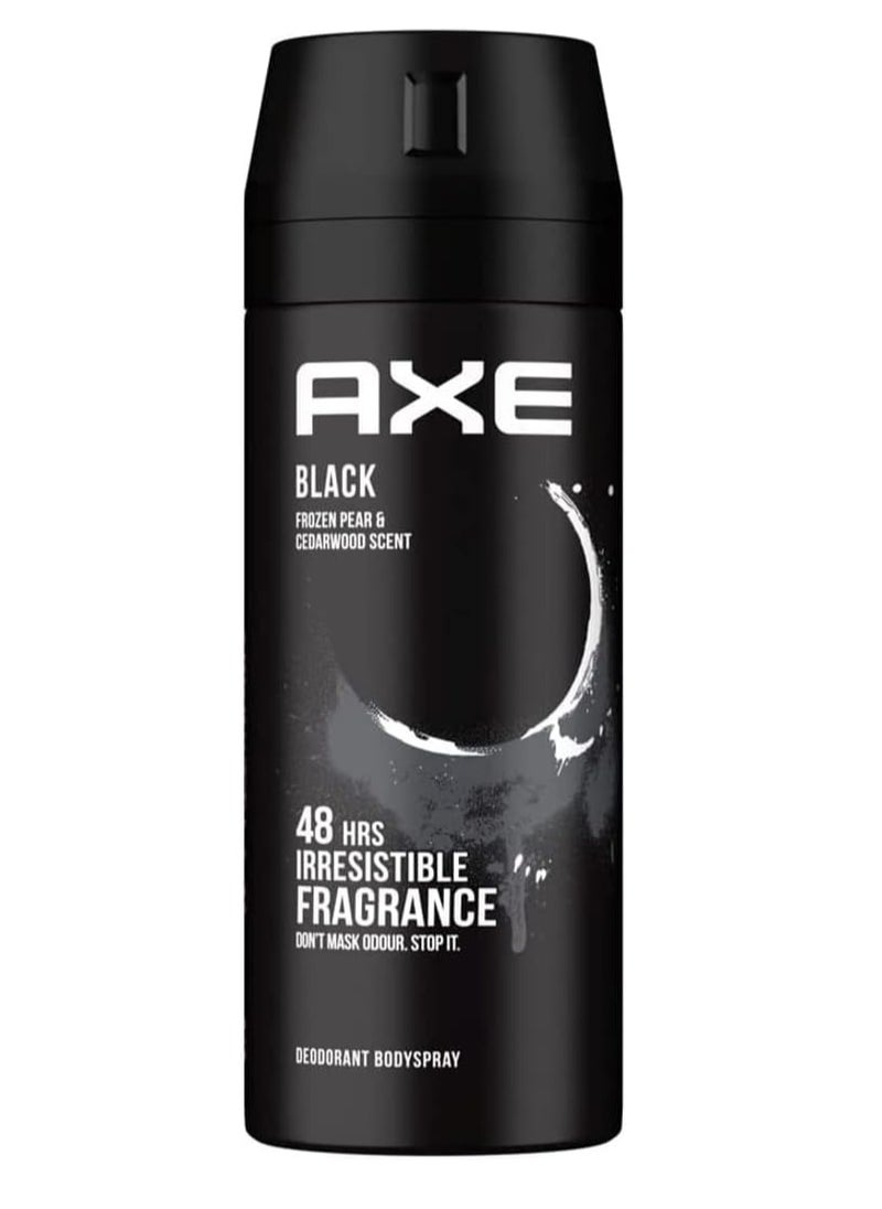 Axe Men Deodorant Body Spray for Long Lasting Odour Protection, Black, 48 hours Irresistible Fragrance, 150ml - pzsku/Z60C225EBA5DFD64820BBZ/45/_/1722710750/9bf089a6-8082-4131-8fcc-3967e2dd31fc