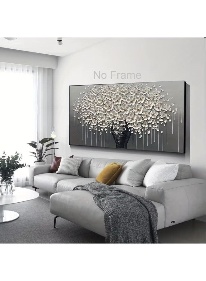 ALAYRA INTERNATIONAL Premium Canvas Digital Print Unframed Wall Art 60x120 cm – Abstract Flower Vintage Rustic Painting, Large Home Decor for Living Room, Bedroom, Office, Hallway - Image 2