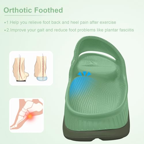 AnyuTech Recovery Slides for Men and Women - Orthopedic Sandals with Arch Support & Thick Cushion, Plantar Fasciitis Slippers, Lightweight Non-Slip Slides for Post-Workout Recovery - Image 4