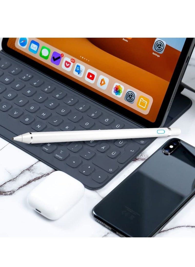 BORTONY - Active Stylus Pen Compatible with iOS Android Touch Screens Stylus Pens for Touch Screens Rechargeable for iPad Pro Air Mini iPhone Cellphone Samsung Tablet Drawing and Writing - Image 1