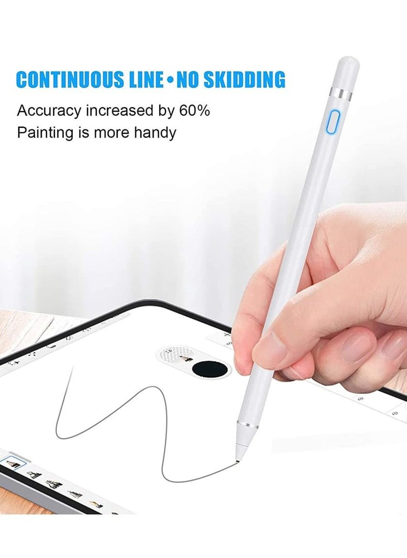 BORTONY - Active Stylus Pen Compatible with iOS Android Touch Screens Stylus Pens for Touch Screens Rechargeable for iPad Pro Air Mini iPhone Cellphone Samsung Tablet Drawing and Writing - Image 1