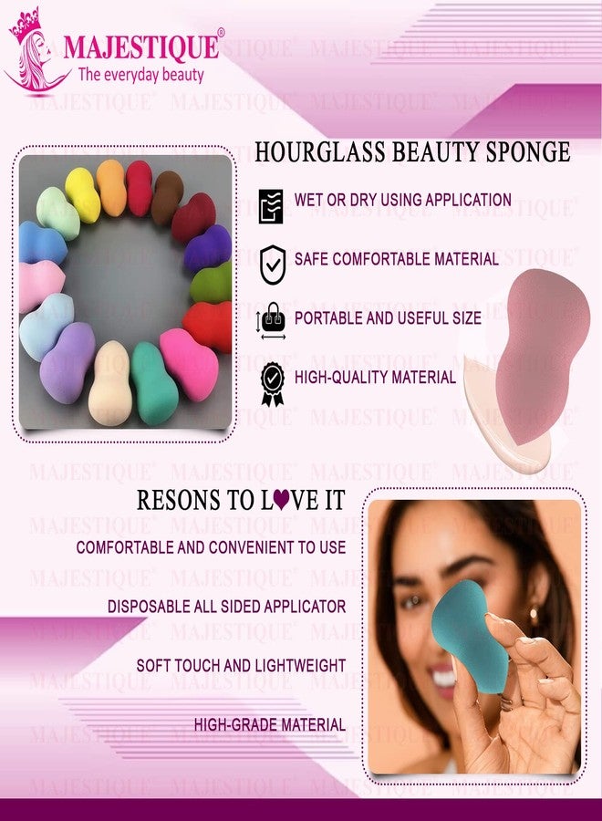 Majestique Blender Beauty Makeup Sponge Set, Foundation Blending Face Beauty Sponge, Flawless for Liquid, Cream, and Powder, Multi-colored Makeup Sponges (Color May Vary) - Image 4