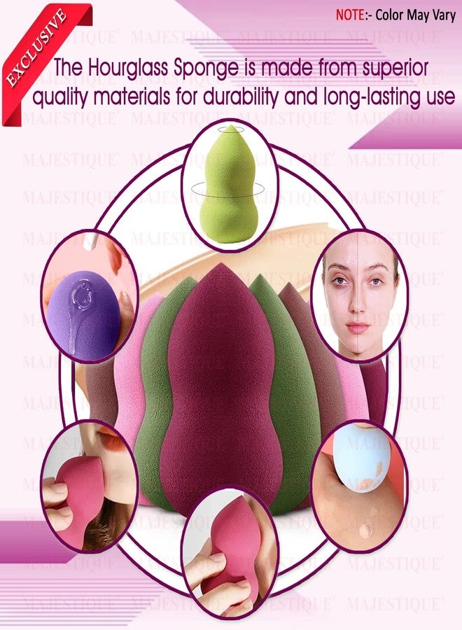 Majestique Blender Beauty Makeup Sponge Set, Foundation Blending Face Beauty Sponge, Flawless for Liquid, Cream, and Powder, Multi-colored Makeup Sponges (Color May Vary) - Image 5