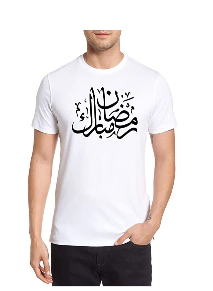PRINTSHOP4ME Ramadan Printed Round Neck Cotton Mens Tshirt Design 3 - Image 1