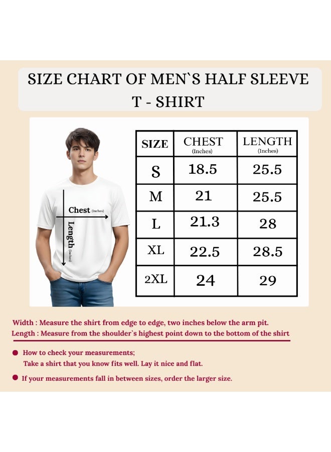 برينت شوب فور مي تصميم تي شيرت رجالي قطن بياقة دائرية مطبوع عليه رمضان 3 - Image 2