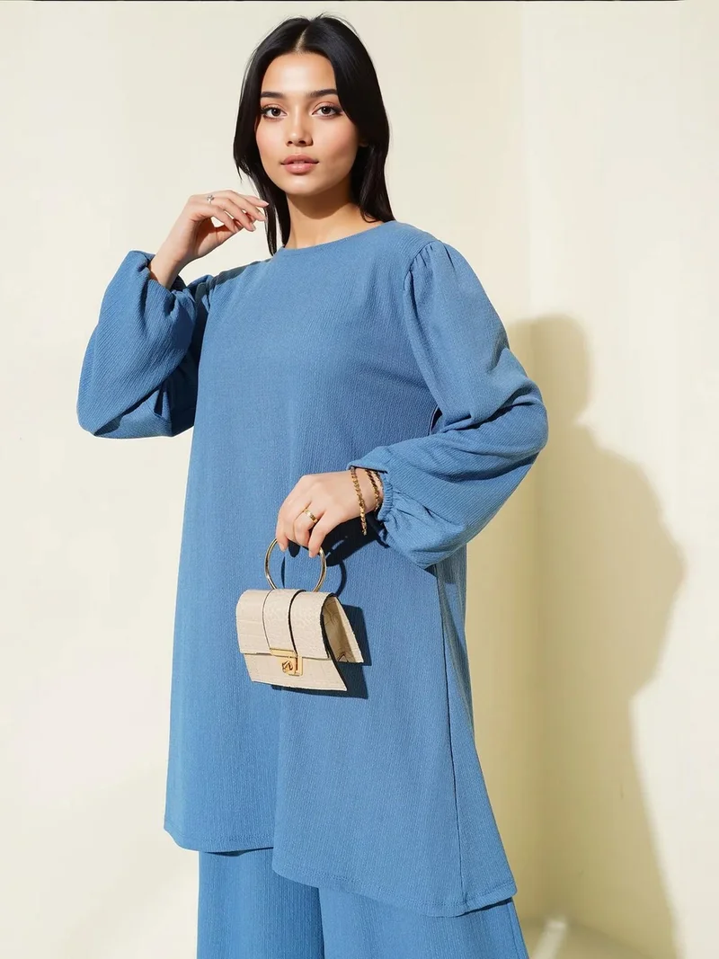 بيغ دارت طقم تونيك بأكمام طويلة من  وبنطلون واسع الساق