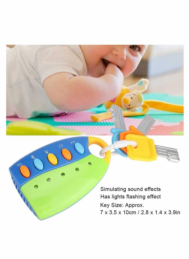 SYOSI - Toy Keys for Toddlers and Babies Toy Car Keys and Remote with Light and Sounds, Simulation car keys Simulation Car Key - Image 1