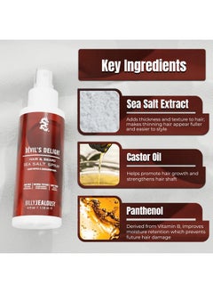 Billy Jealousy Billy Jealousy Devil's Delight Sea Salt Spray, Texturizing and Volumizing Hair Spray With Natural Conditioner, 4 fl. oz.  - Image 2