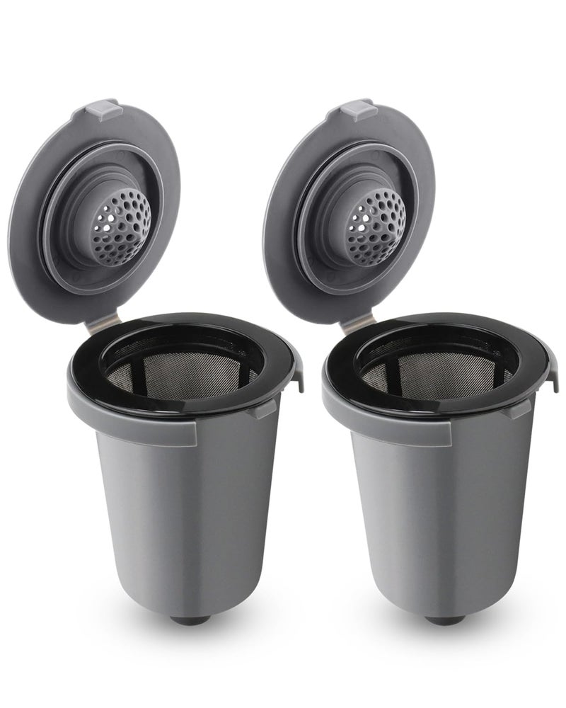 FOTRIC Reusable Filter Cup for Cuisinart Compatible with Cuisinart SSRFC HomeBarista Reusable Filter Cup Dark Gray 2 Pack