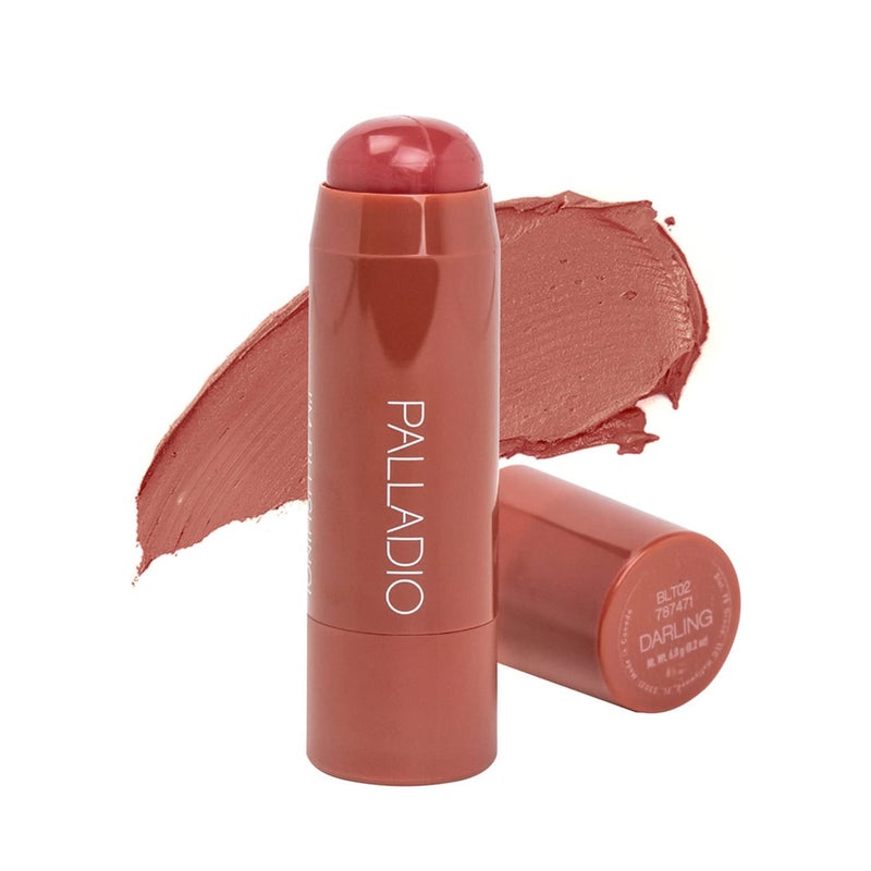 Palladio I'm Blushing 2-in-1 Cheek and Lip Tint, Buildable Lightweight Cream Blush, Sheer Multi Stick Hydrating formula, All day wear, Easy Application, Shimmery, Blends Perfectly onto Skin, Darling - Image 1