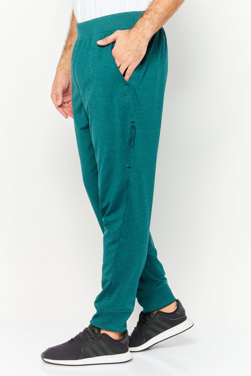 Gaiam Men Slim Fit Plain Jogger Pants, Green - Image 3