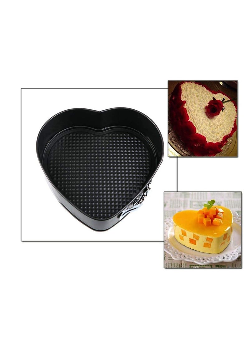 NIBEMINENT 3 Deep Baking Pans Set, Non-Stick Quick-Release Cake Tin with Loose Base, Bakeware Bread Pans, Springform Cheesecake Pan, Bake Tray Size Heat-Resistance upto 230℃/445℉, Microwave Oven Safe - Image 4