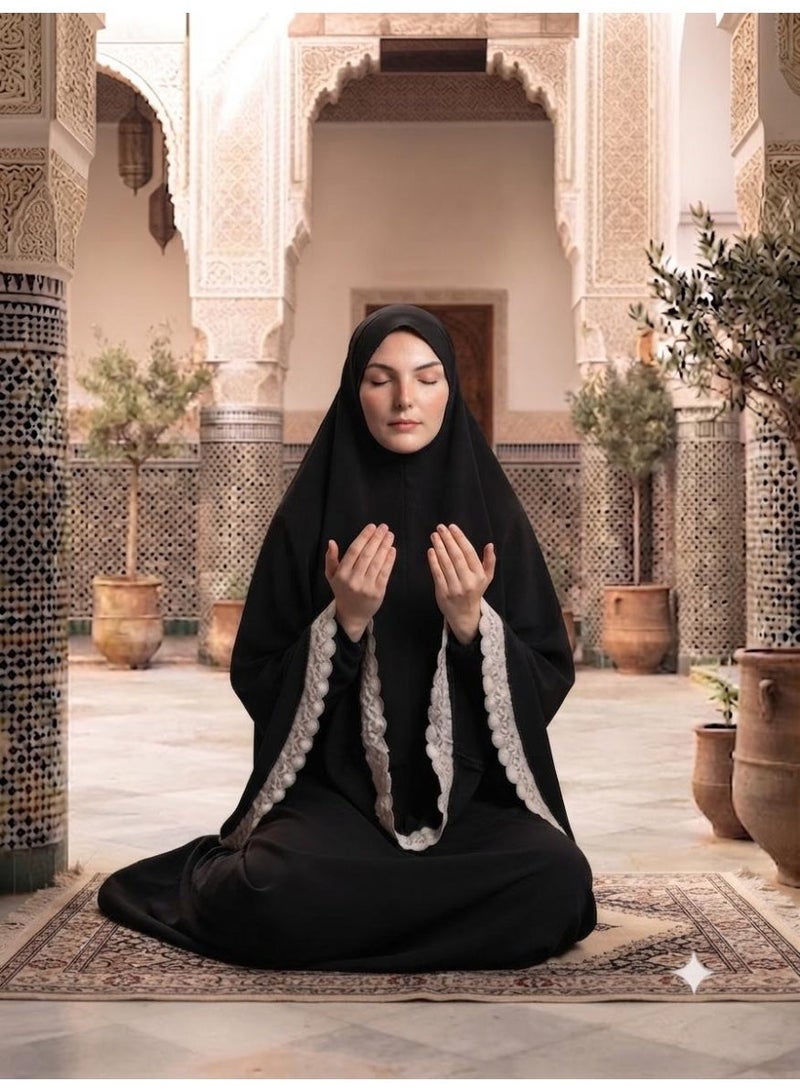 أمياي ملابس صلاة نسائية – تصميم مميز، مقاس واحد يناسب الجميع، صناعة تركية - Image 5