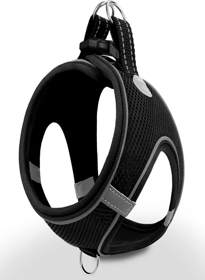 Joytale Small Dog Harness for Puppies and Extra Small Dogs, Breathable Mesh Step-in Vest, Reflective Soft Padded Harnesses, Black, XS - Image 1