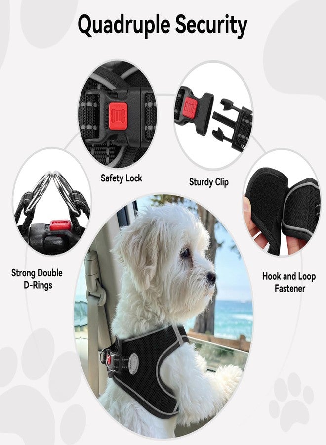 Joytale Small Dog Harness for Puppies and Extra Small Dogs, Breathable Mesh Step-in Vest, Reflective Soft Padded Harnesses, Black, XS - Image 5
