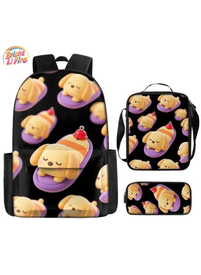 Bright Li Fire Fashion is unlimited! Cartoon bag three-piece set, suitable for a variety of scenes for students and teenagers (available for students, children, friends on outings, mountain climbing, school, etc.) - 66 - Image 1