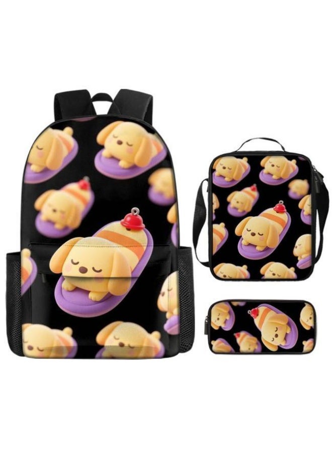 Bright Li Fire Fashion is unlimited! Cartoon bag three-piece set, suitable for a variety of scenes for students and teenagers (available for students, children, friends on outings, mountain climbing, school, etc.) - 66 - Image 2