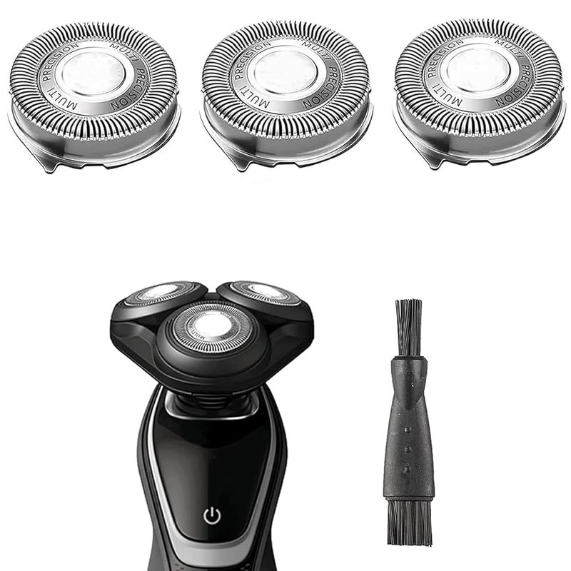 Suleto SH5052 Replacement Heads Compatible with Philips Series 5000 Electric Shaver Sh50 Replacement Blades Head Compatible with noreclo Series 5000 ATXXS5xxx PTXX PT8xx PT7xx 3Pack WBrush