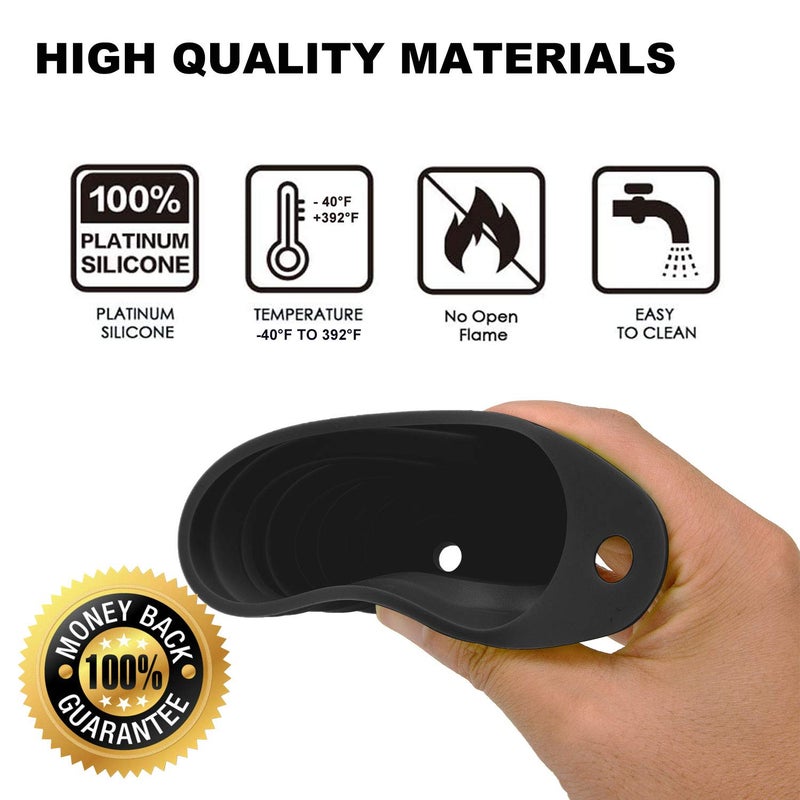 ANNIOCA Funnels for Kitchen Use, Food Grade Silicone Collapsible Kitchen Funnel (Black) - Image 3