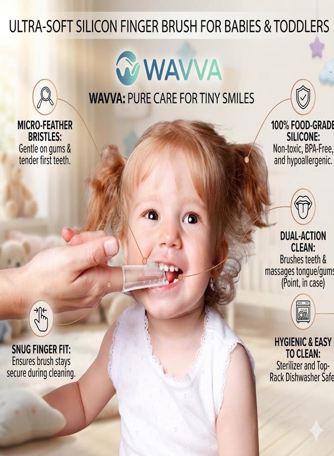 Wavva Banana Teether With Finger Manual Toothbrush - Hand Powered Pain Relief Soft Silicone Teething Toys, Training Toothbrush for Babies, Toddlers, Infants, Boy and Girl - 100 G. - Image 3