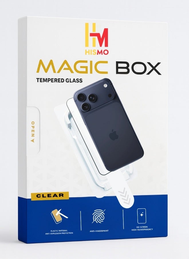 【iPhone 17 Pro Max】Clear Screen Protector−Easy Fit 9H Tempered Glass, Auto-Alignment, Anti-Scratch, Smudge-Resistant, Bubble-Free, Durable Edge-to-Edge Coverage, Ultra HD Clarity