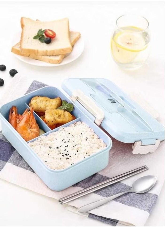 PRIMO PLUS - Plastic Lunch Box With Spoon And Chopsticks - Image 1