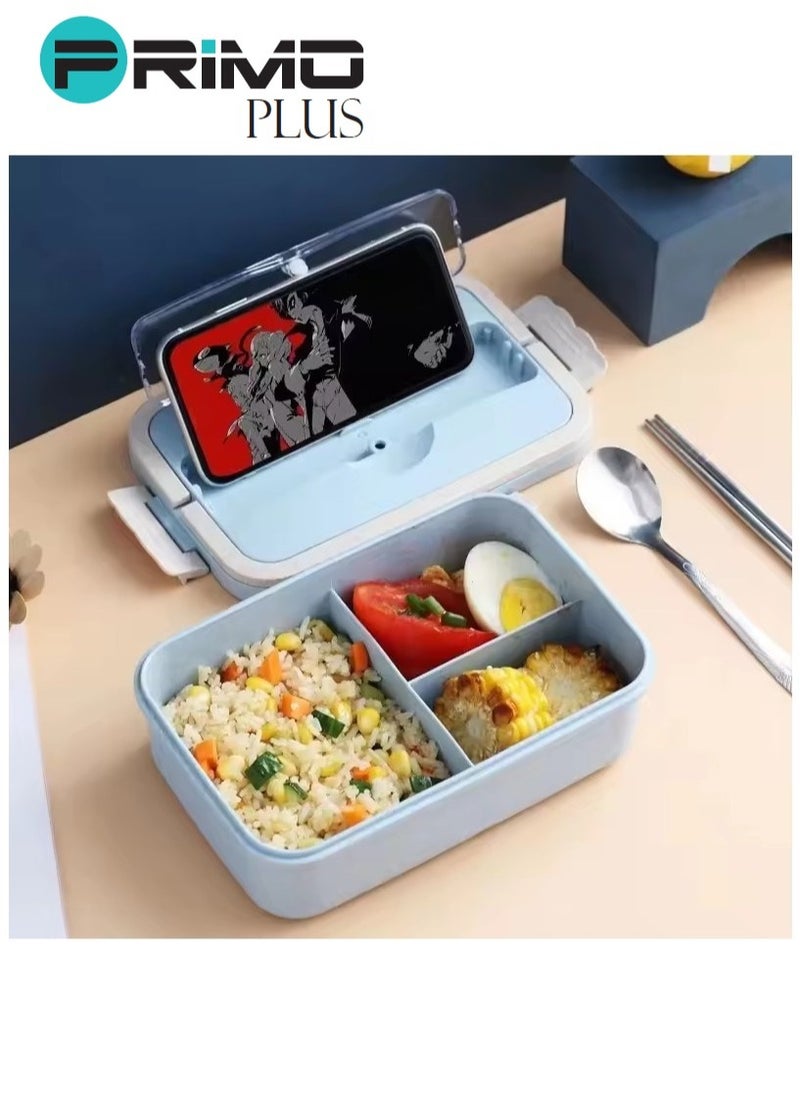 PRIMO PLUS - Plastic Lunch Box With Spoon And Chopsticks - Image 1