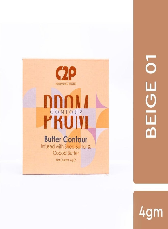 C2P PROFESSIONAL MAKEUP C2P Pro Cream Contour Palette For Women | Bronzer For Face Makeup | Long Lasting Blendable and Buildable Formula with Matte Finish | Infused with Shea and Cocoa Butter - 4g (Beige, Amber 01) - Image 2