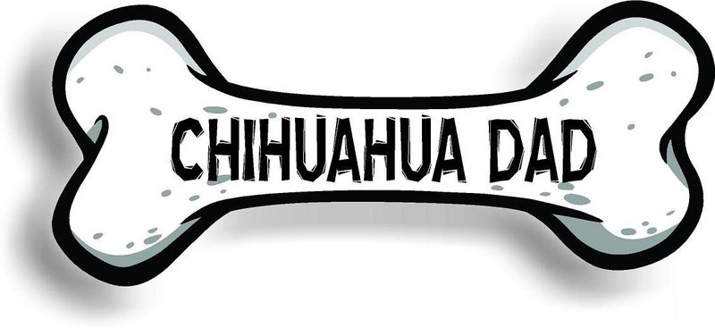 Work House Signs Chihuahua Dad Dog Bone Car Bumper Magnet, Magnetic for Refrigerator, Decorative Fridge, Office, Whiteboard, Kitchen, Locker Waterproof Decor, Family & Friends, 4x7 in - Image 1