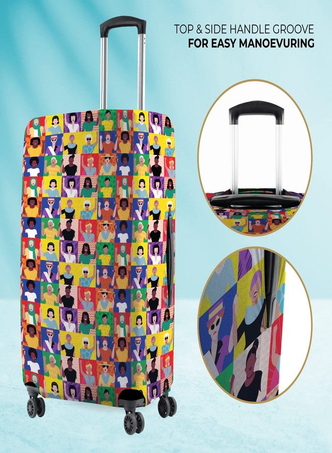 Nasher Miles Polyester 75 (28 Inch) Large Protective Luggage Cover - Women Design - Image 4