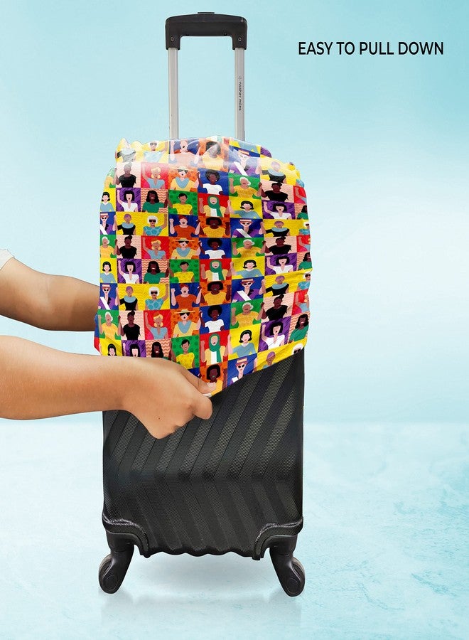 Nasher Miles Polyester 75 (28 Inch) Large Protective Luggage Cover - Women Design - Image 3