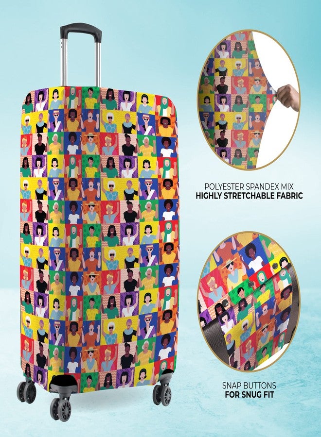 Nasher Miles Polyester 75 (28 Inch) Large Protective Luggage Cover - Women Design - Image 5