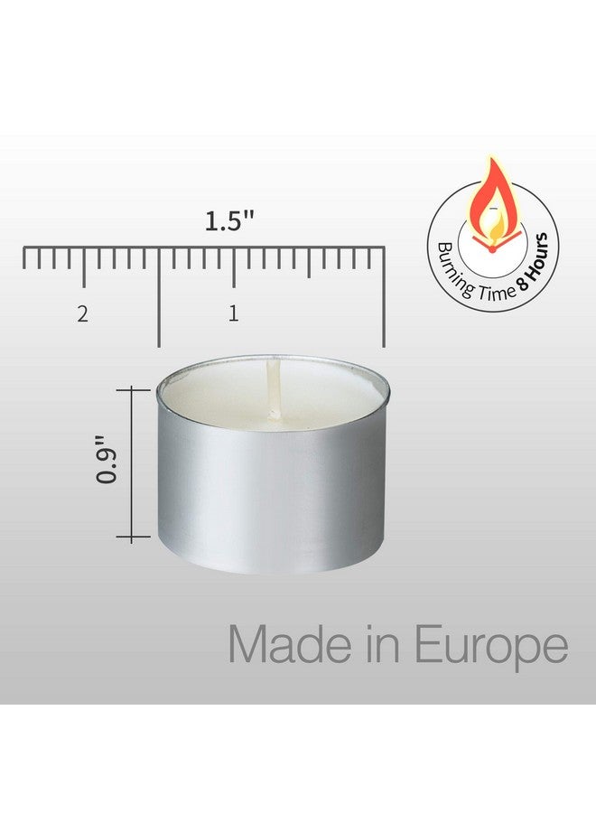 Home Lights HomeLights Unscented Tealight Candles - 100 Pack, 8hr Smokeless White Votive Candles for Shabbat, Weddings, Home Decor  - Image 2