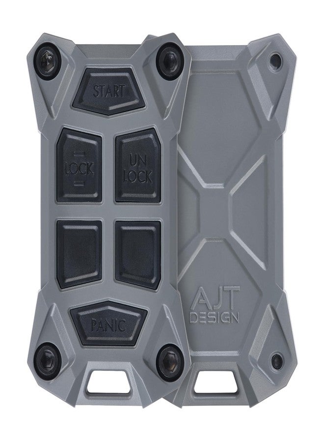 AJT DESIGN Replacement Key Fob Case Compatible with 2014-2018 Chevrolet Silverado, GMC Sierra | 2013+ Chevy Colorado, GMC Canyon | 2012+ Suburban, Tahoe, Yukon | GMC / Chevy Key Fob Shell - Gray - Image 1