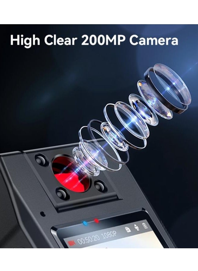 1080P Outdoor Camera with 180° Rotating Lens & 1.3" HD Screen OUTDOOR BODY CAMERA BLACK - Image 4