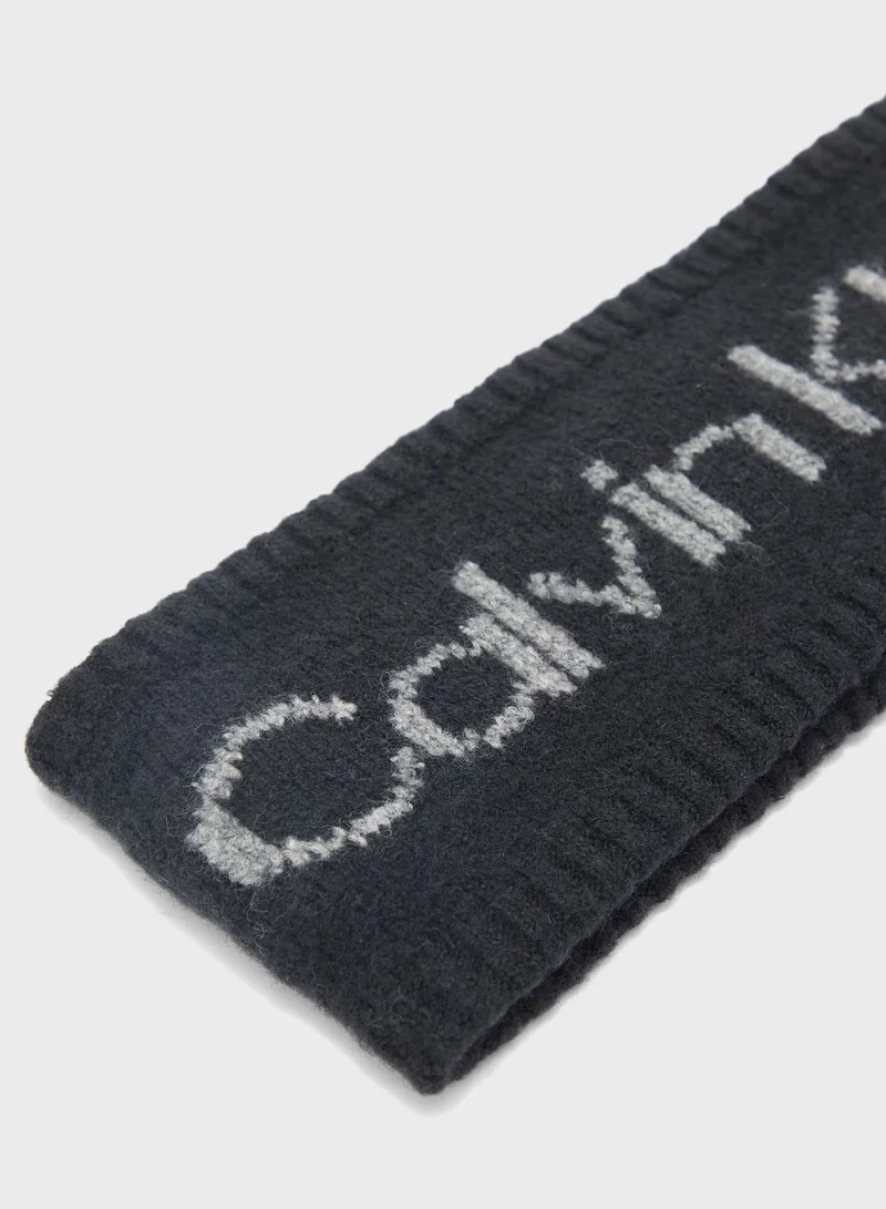 CALVIN KLEIN Logo Knitted Headband