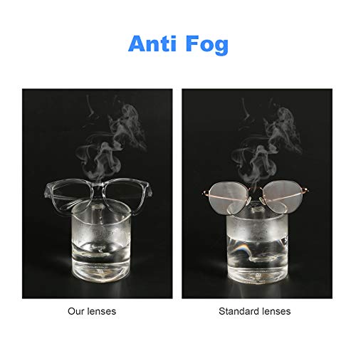 Lasmex Stylish Safety Glasses Goggles for Women Girls Anti-fog Glasses Protective Eyewear Clear Glasses - Blue - Image 3