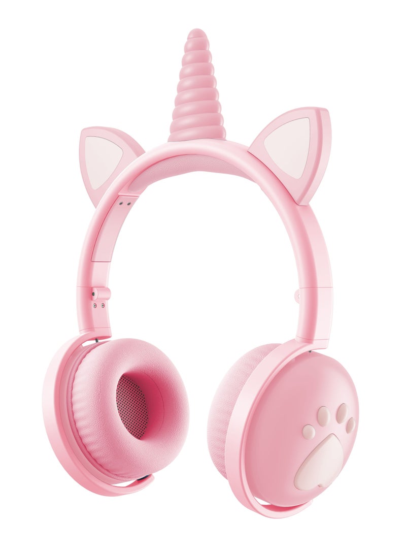 GULFLINK Bluetooth Wireless Headphones for Kids Teens Adults Pink - Image 1