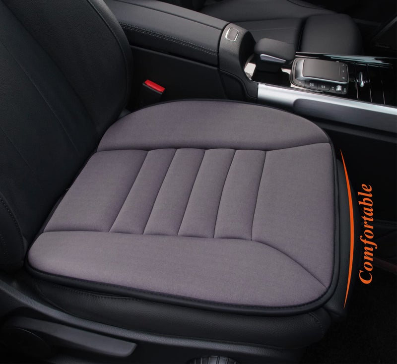 kingphenix Car Seat Cushion with 12inch Comfort Memory Foam Seat Cushion for Car and Office Chair Dark Grey
