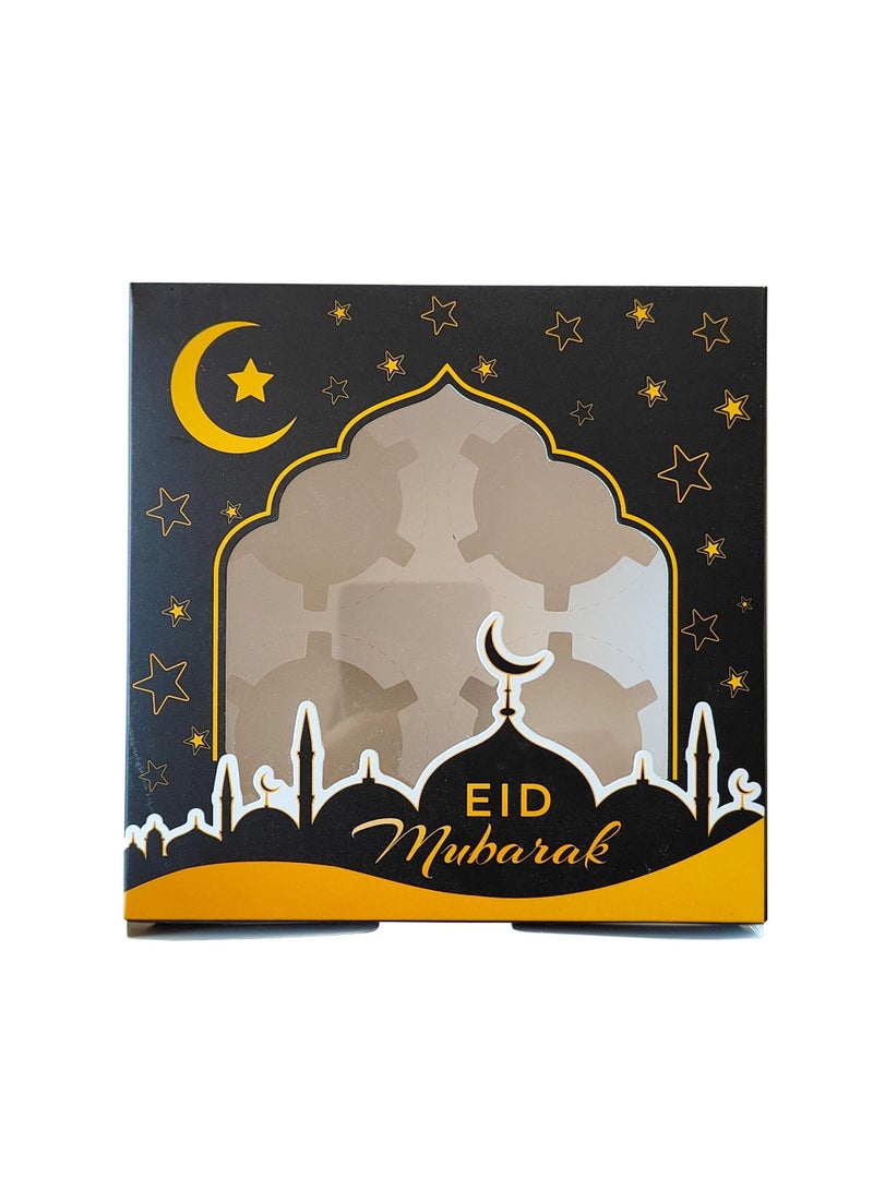 Bluejw 20 Pcs Pvc Open Window Cake Boxes For Eid Mubarak Ramadan Festival Party Cake Boxes Black - Image 2
